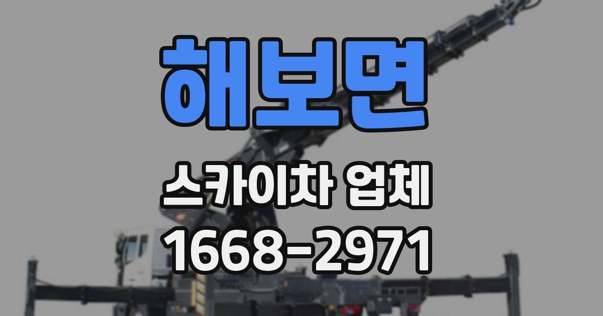해보면 스카이차 업체