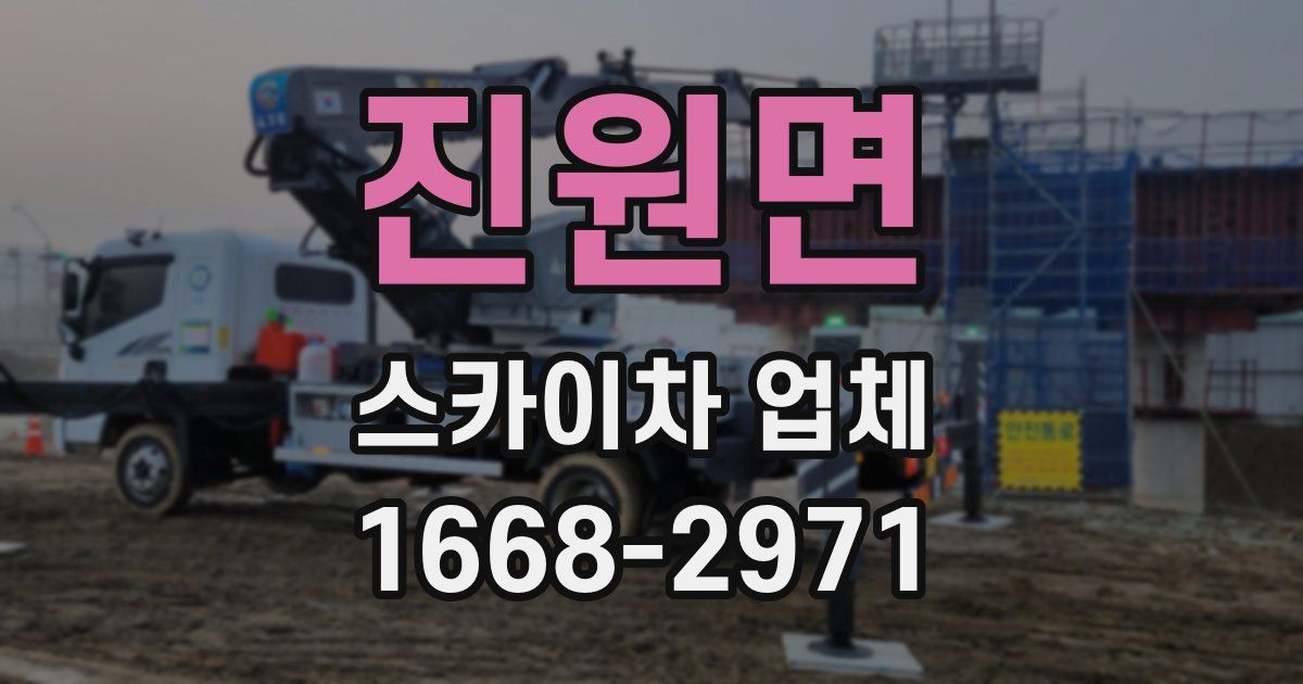 진원면 스카이차 업체