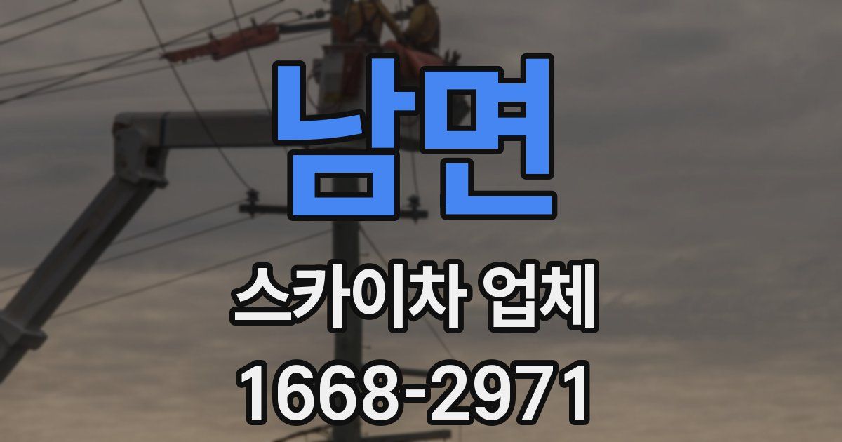 남면 스카이차 업체
