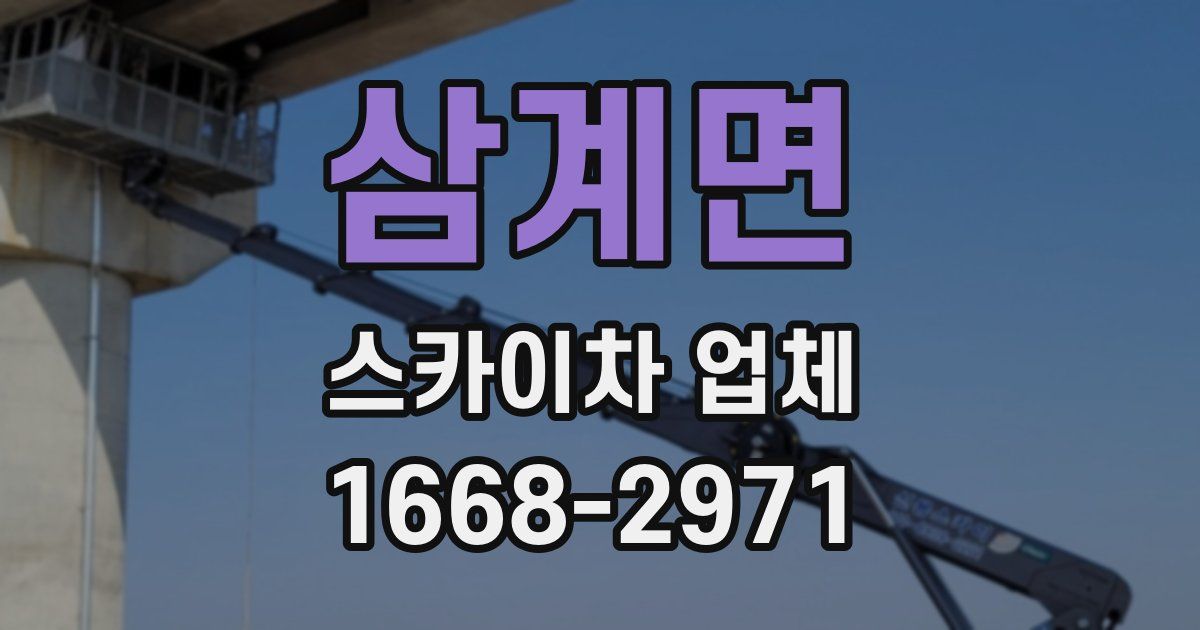 삼계면 스카이차 업체