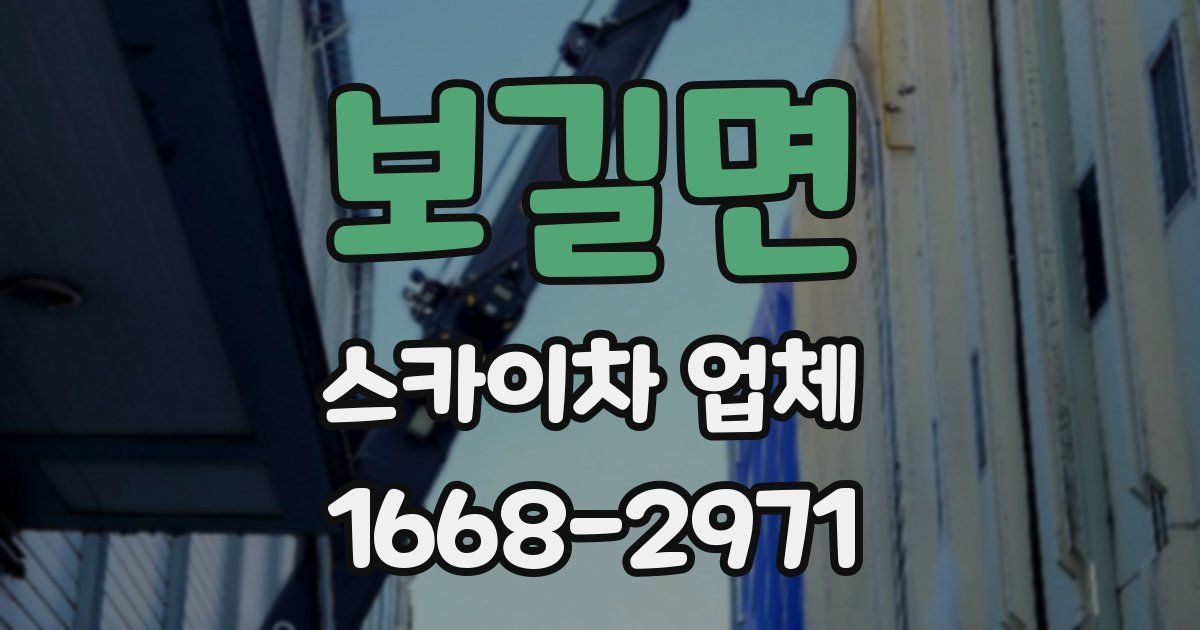 보길면 스카이차 업체