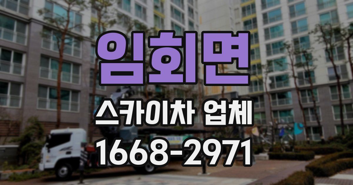 임회면 스카이차 업체