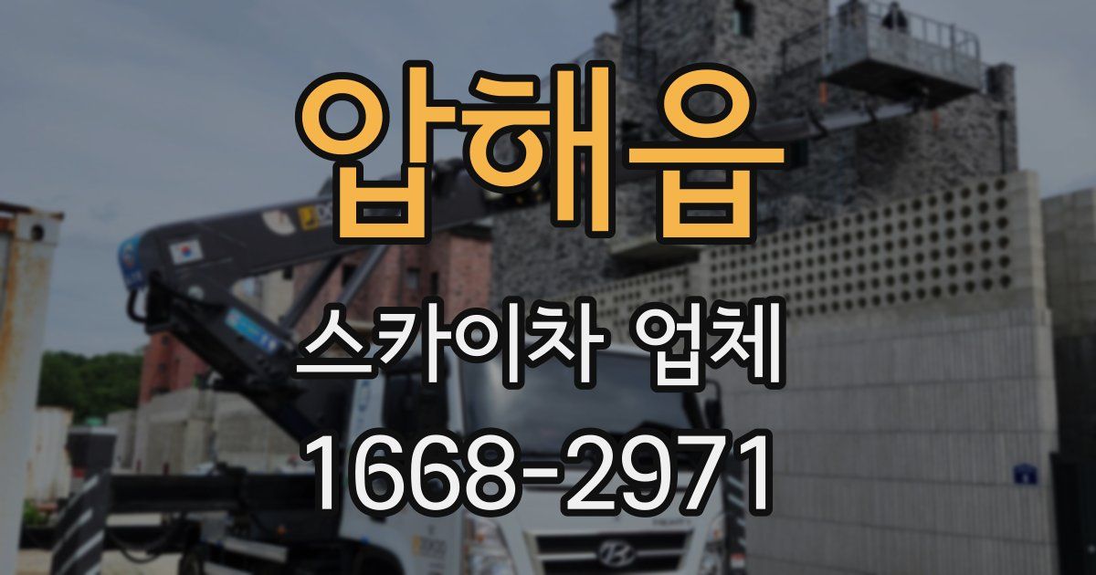 압해읍 스카이차 업체