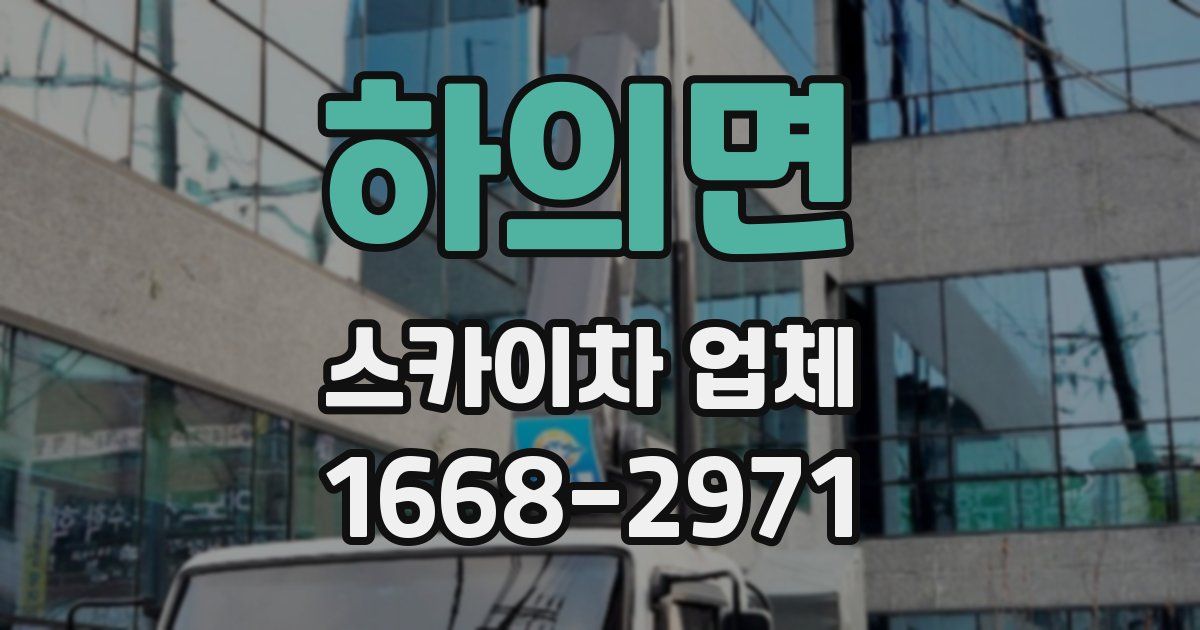 하의면 스카이차 업체