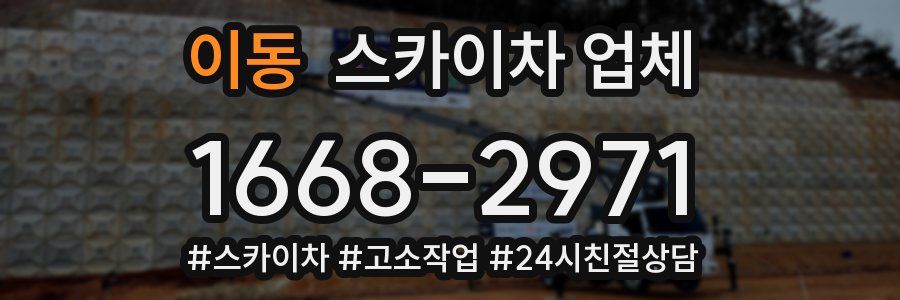 이동 스카이차 업체