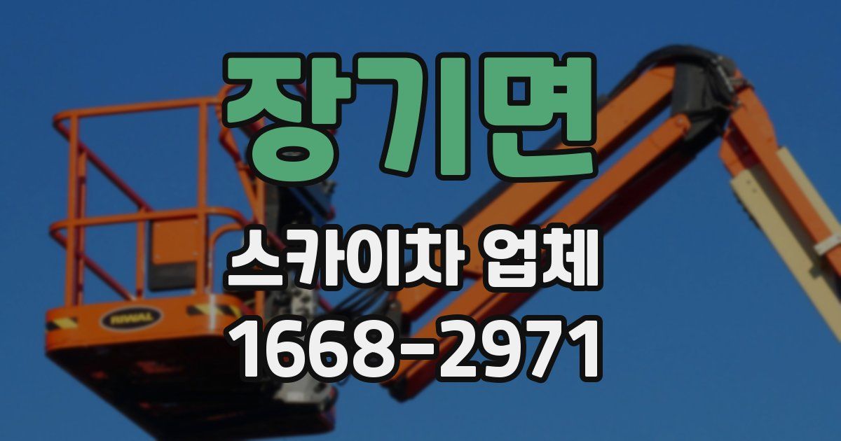장기면 스카이차 업체