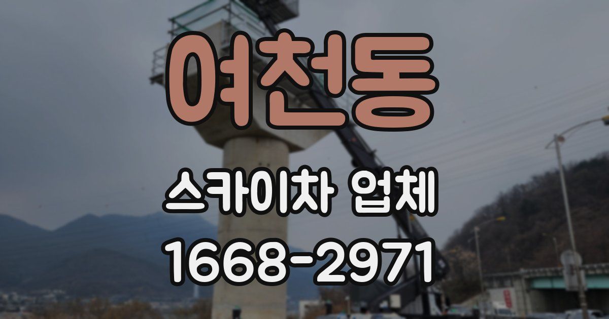 여천동 스카이차 업체