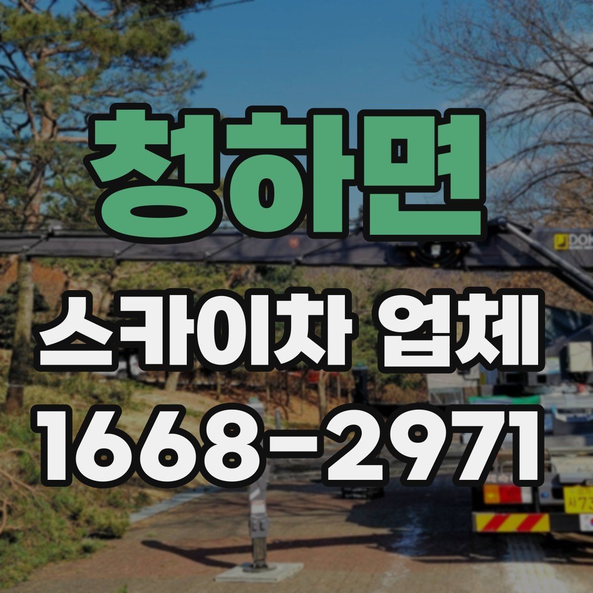 청하면 스카이차 업체 대여와 기사 포함 서비스 차이
