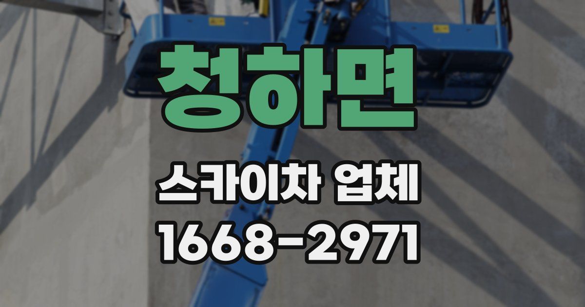 청하면 스카이차 업체