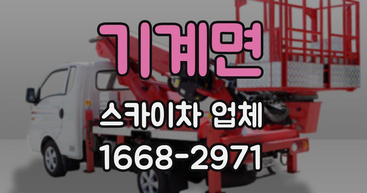 기계면 스카이차 업체