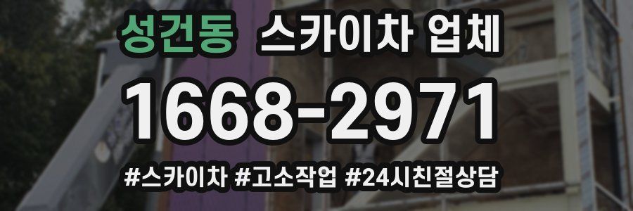 성건동 스카이차 업체