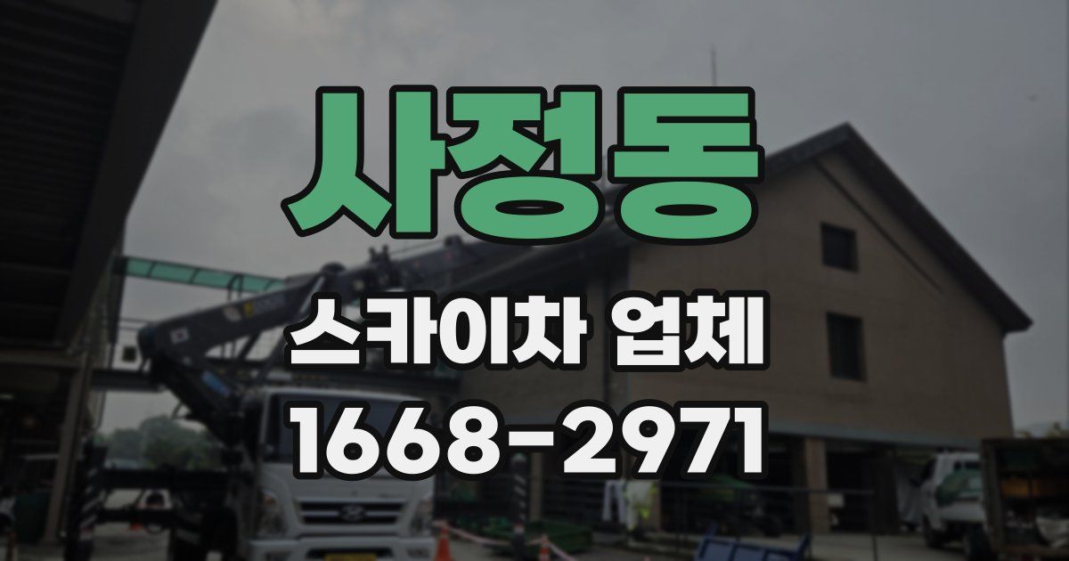 사정동 스카이차 업체