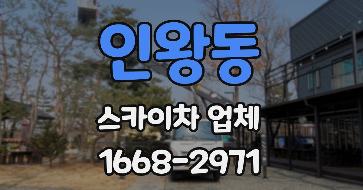 인왕동 스카이차 업체