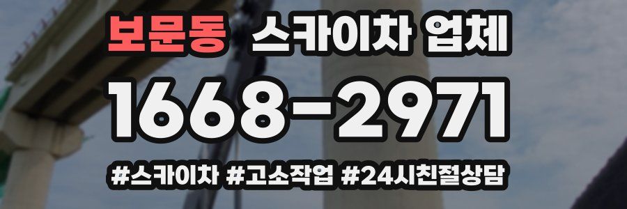 보문동 스카이차 업체