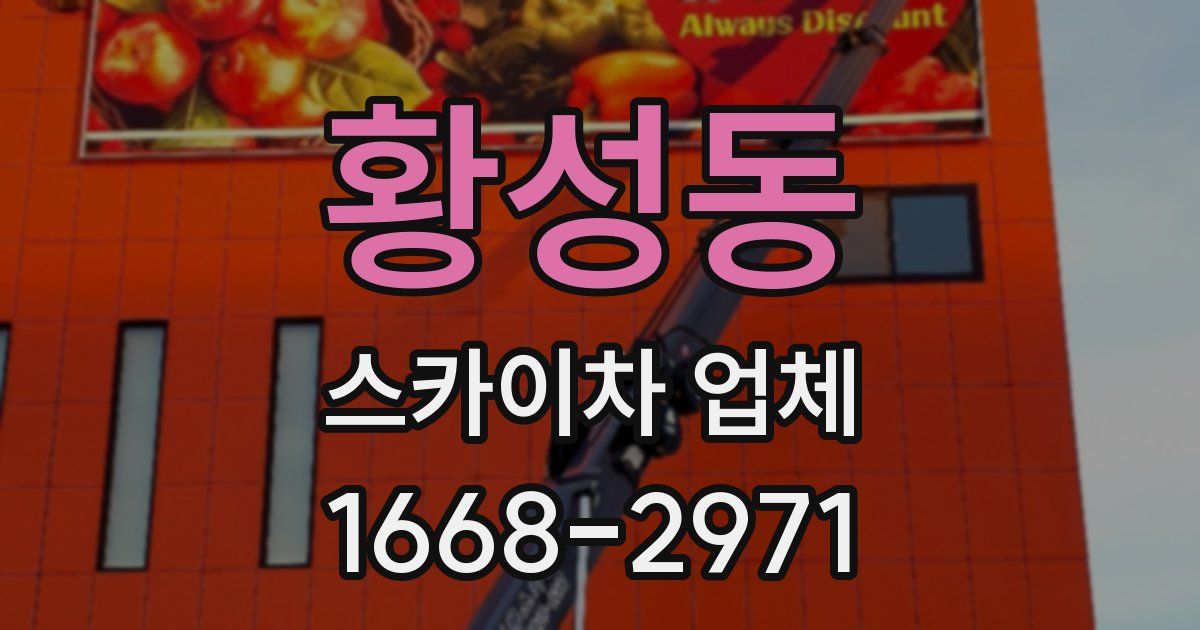 황성동 스카이차 업체