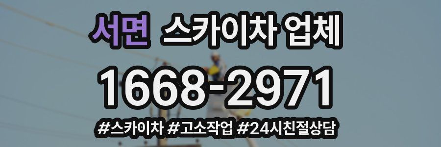 서면 스카이차 업체