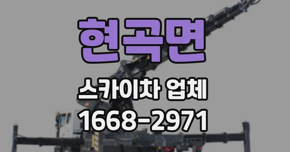 현곡면 스카이차 업체