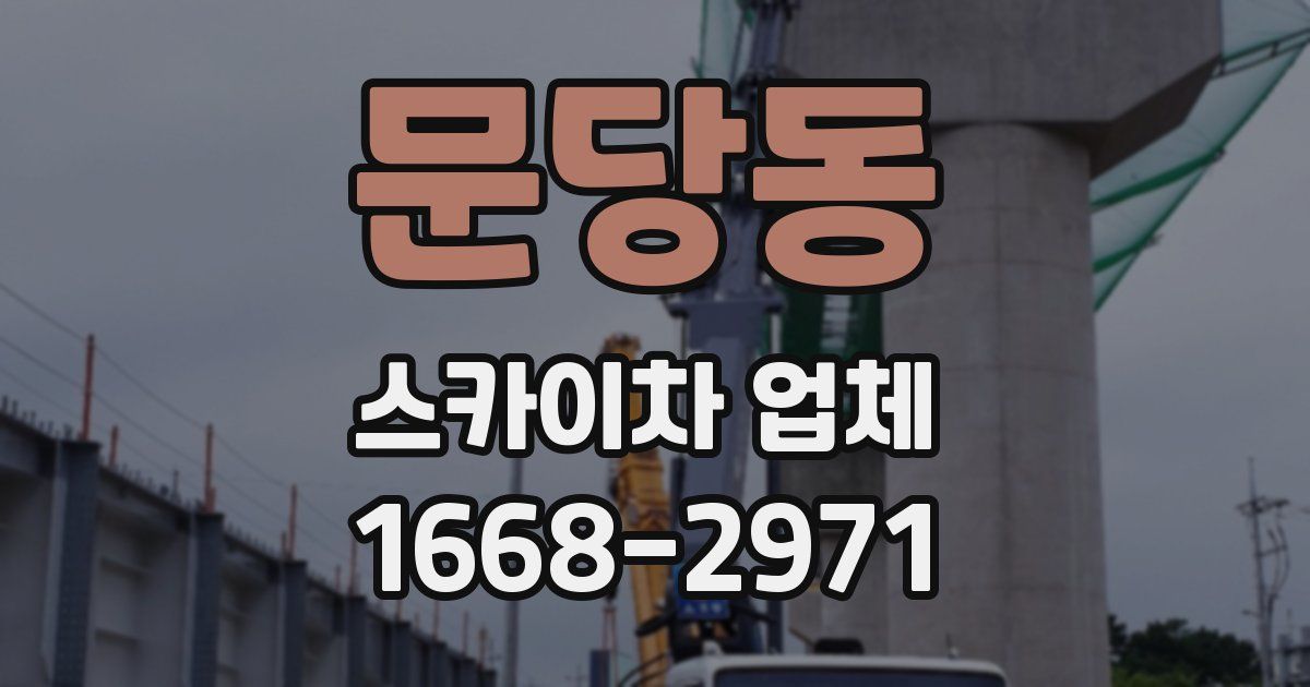 문당동 스카이차 업체