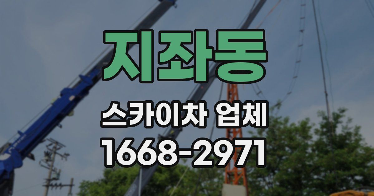 지좌동 스카이차 업체