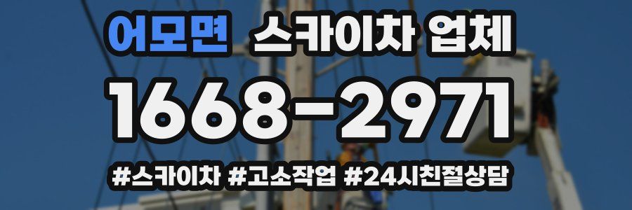 어모면 스카이차 업체