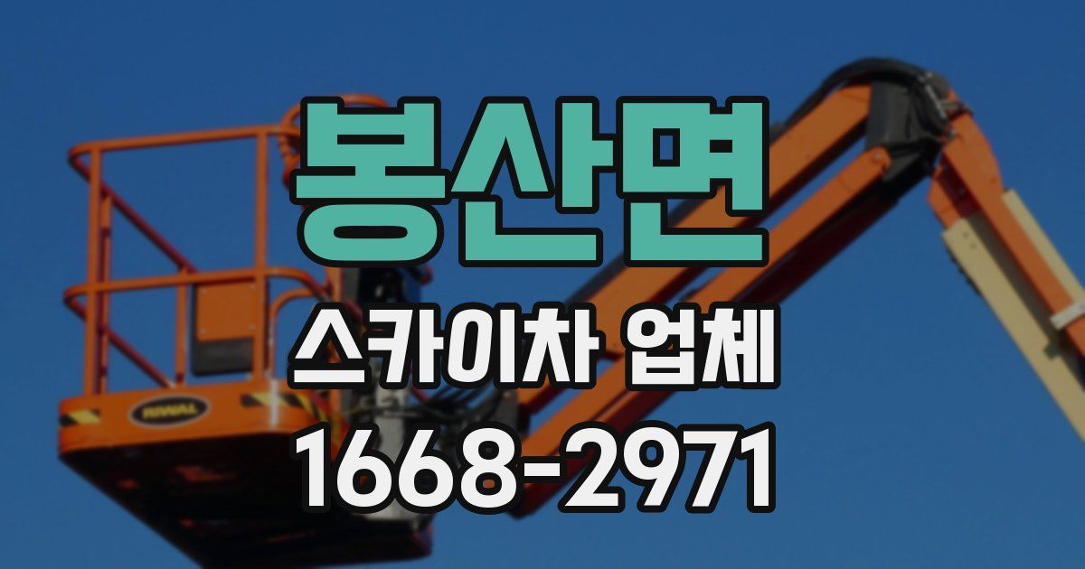 봉산면 스카이차 업체