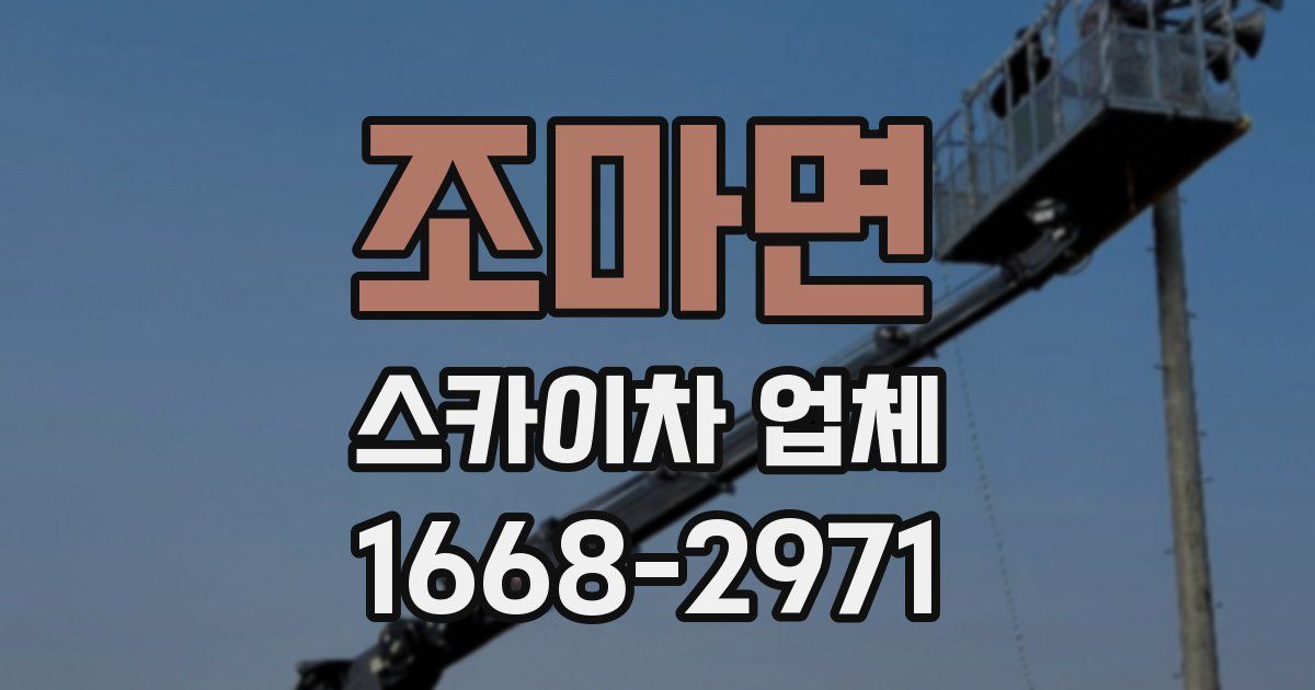 조마면 스카이차 업체
