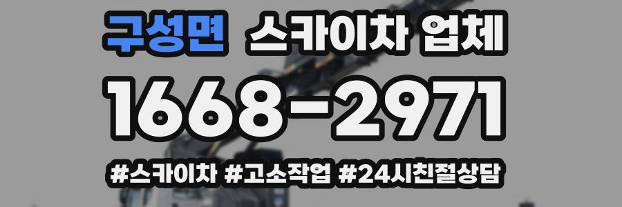 구성면 스카이차 업체