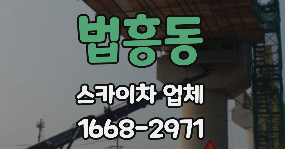 법흥동 스카이차 업체