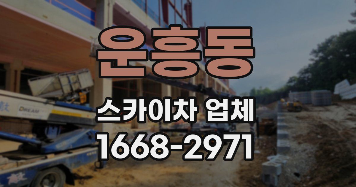 운흥동 스카이차 업체