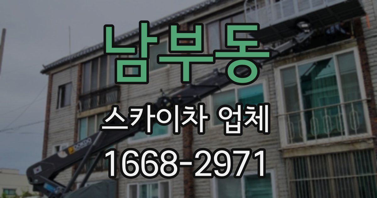 남부동 스카이차 업체