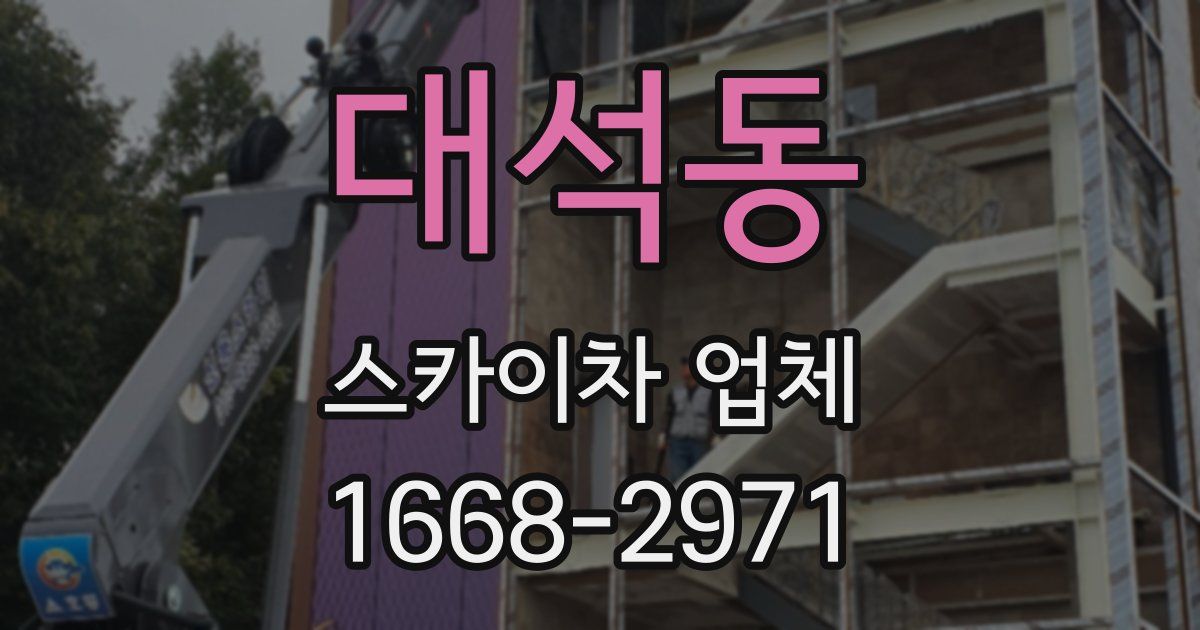 대석동 스카이차 업체
