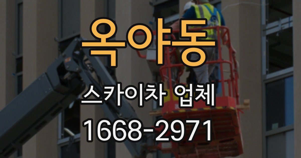옥야동 스카이차 업체