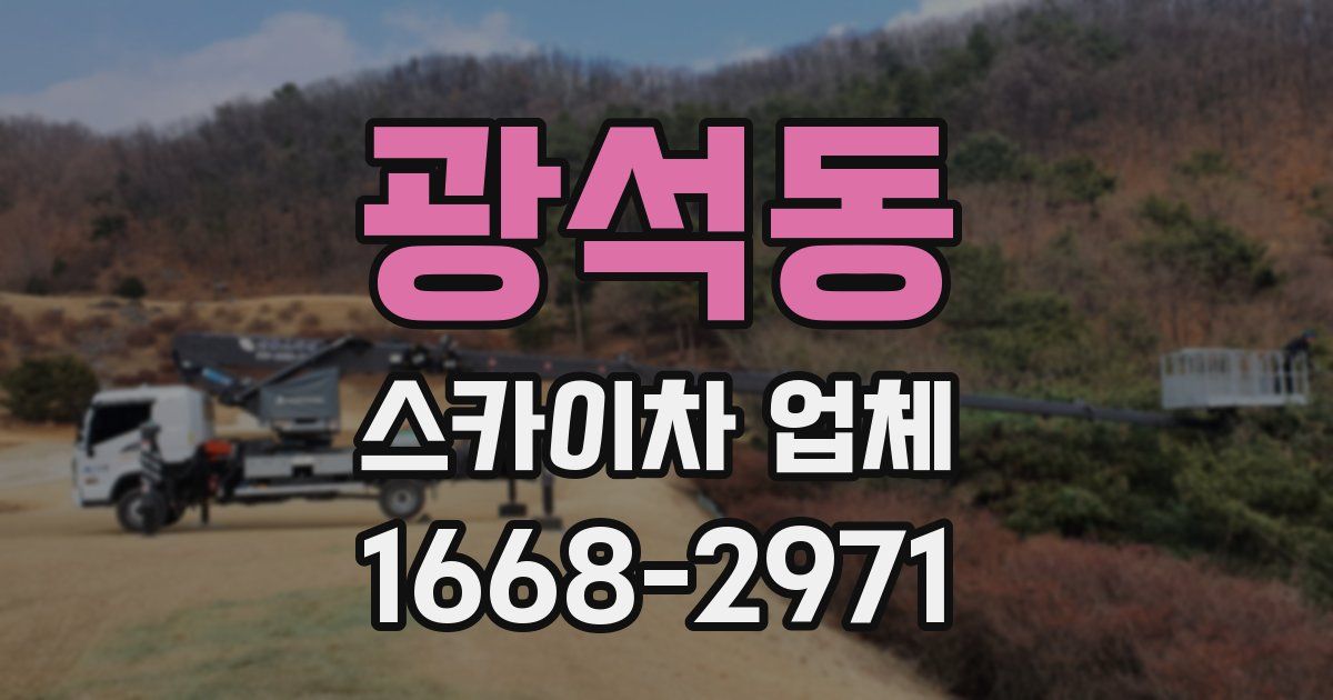 광석동 스카이차 업체