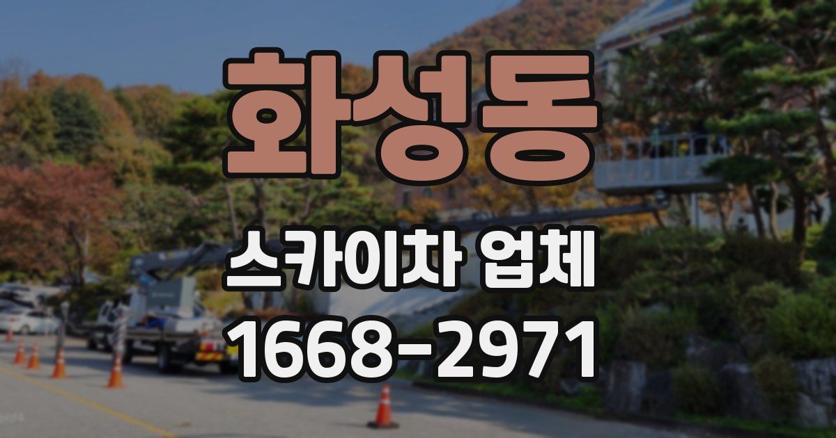 화성동 스카이차 업체
