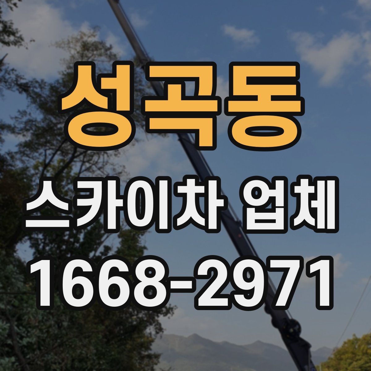 성곡동 스카이차 업체