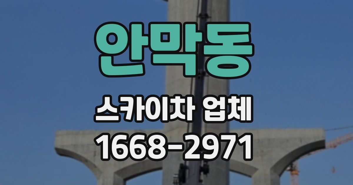 안막동 스카이차 업체