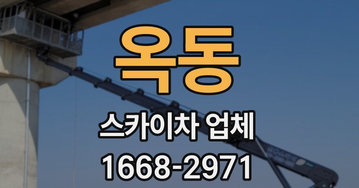 옥동 스카이차 업체