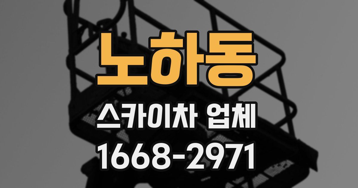 노하동 스카이차 업체