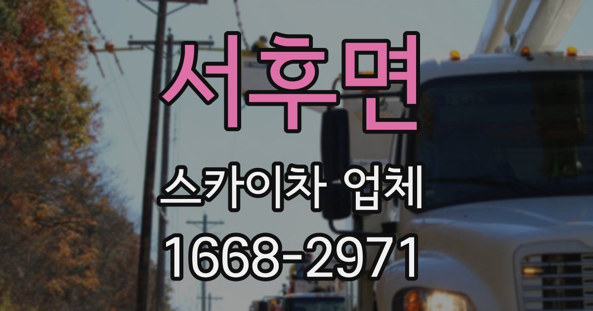 서후면 스카이차 업체