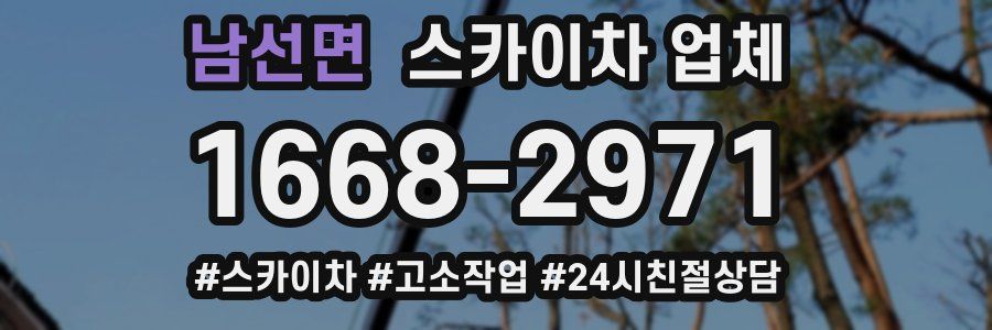 남선면 스카이차 업체
