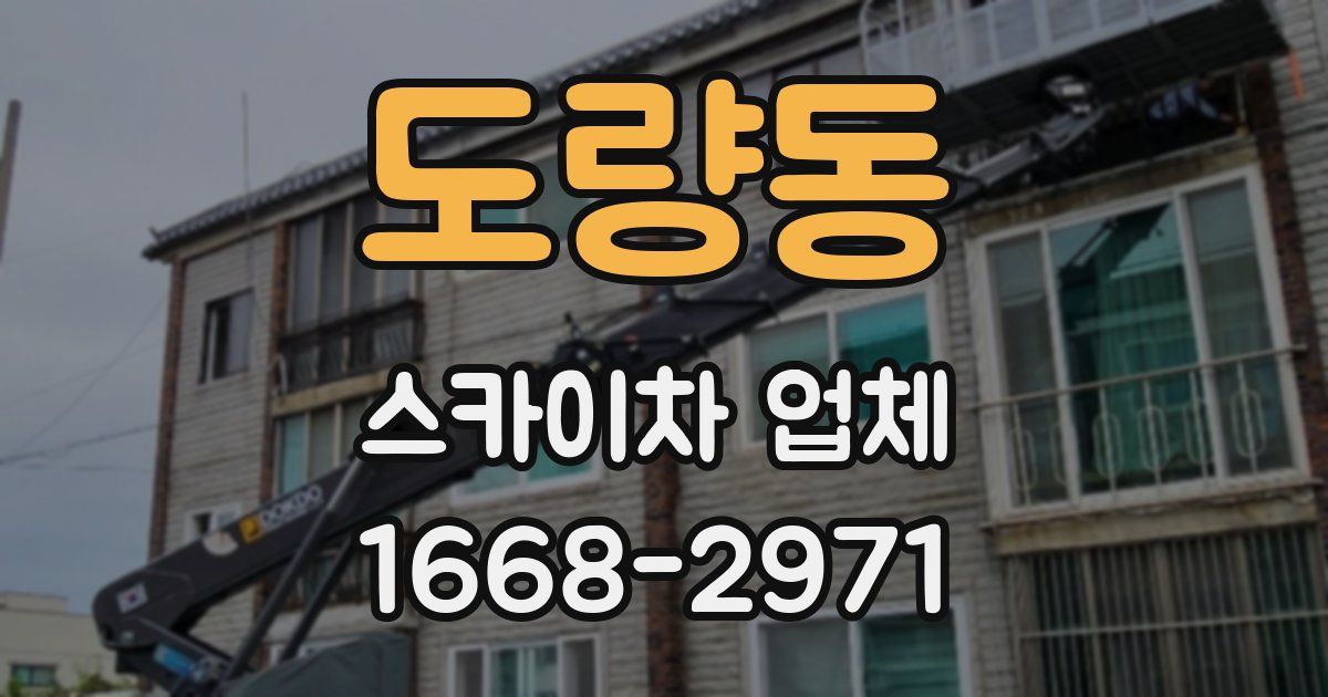 도량동 스카이차 업체