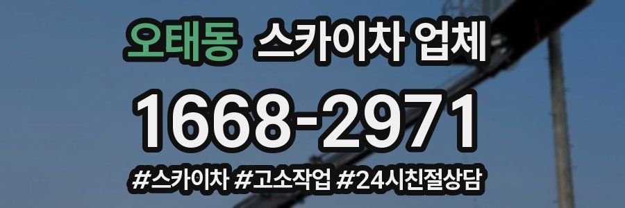 오태동 스카이차 업체