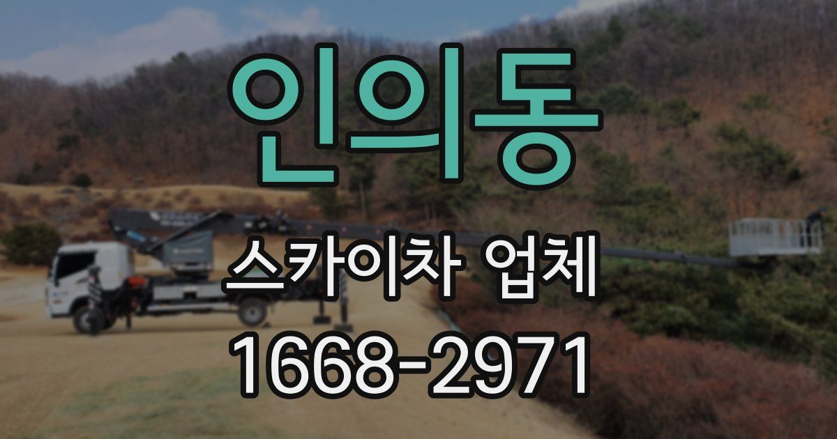 인의동 스카이차 업체