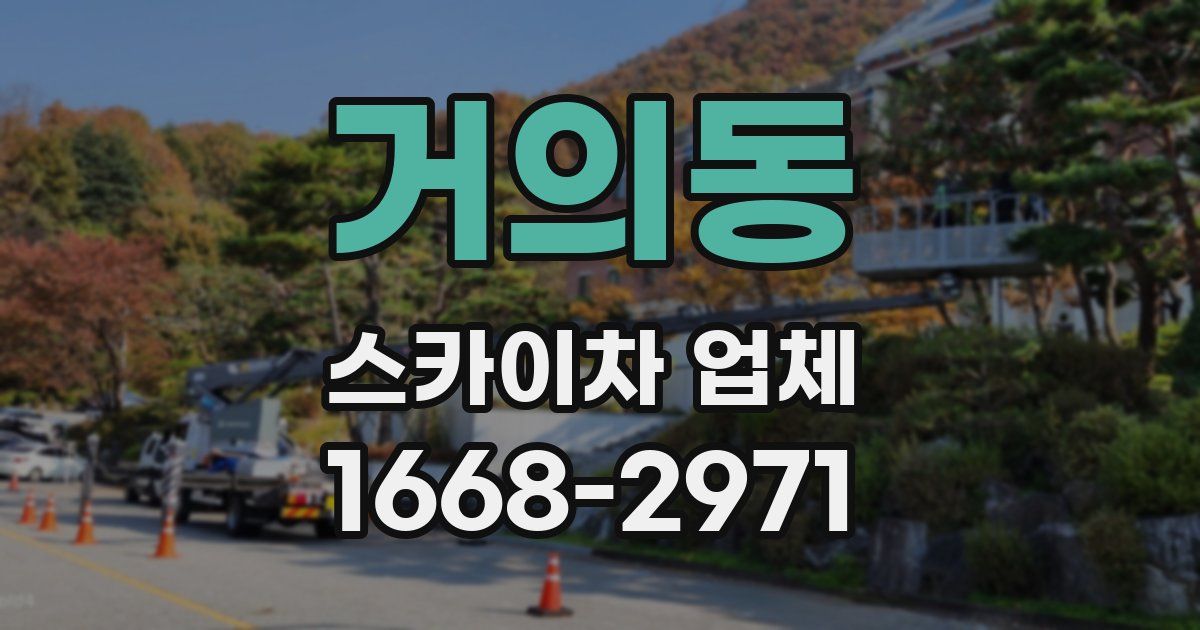 거의동 스카이차 업체