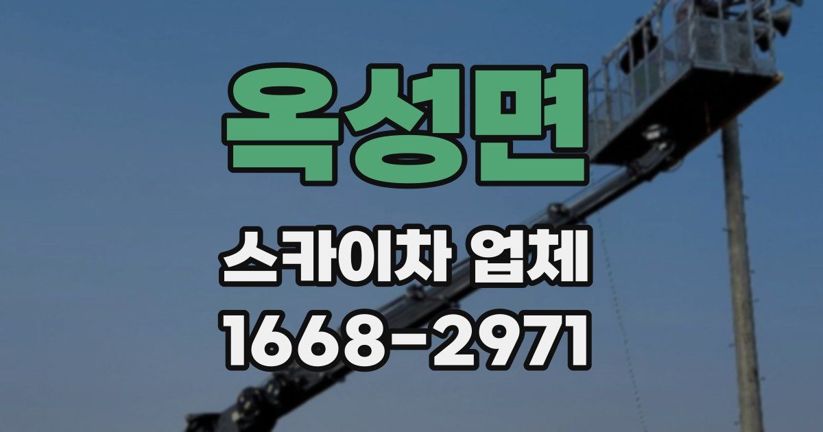 옥성면 스카이차 업체