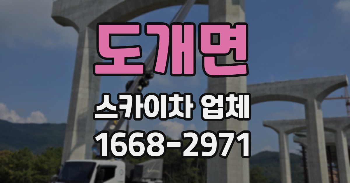 도개면 스카이차 업체