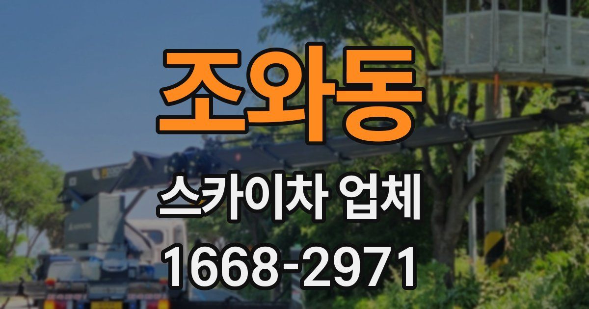 조와동 스카이차 업체