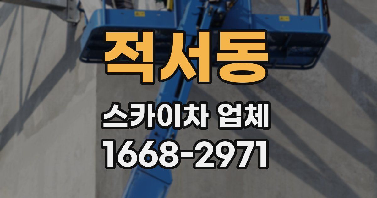 적서동 스카이차 업체