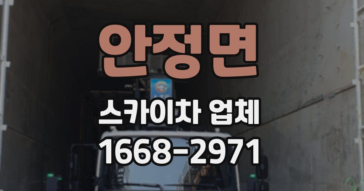안정면 스카이차 업체