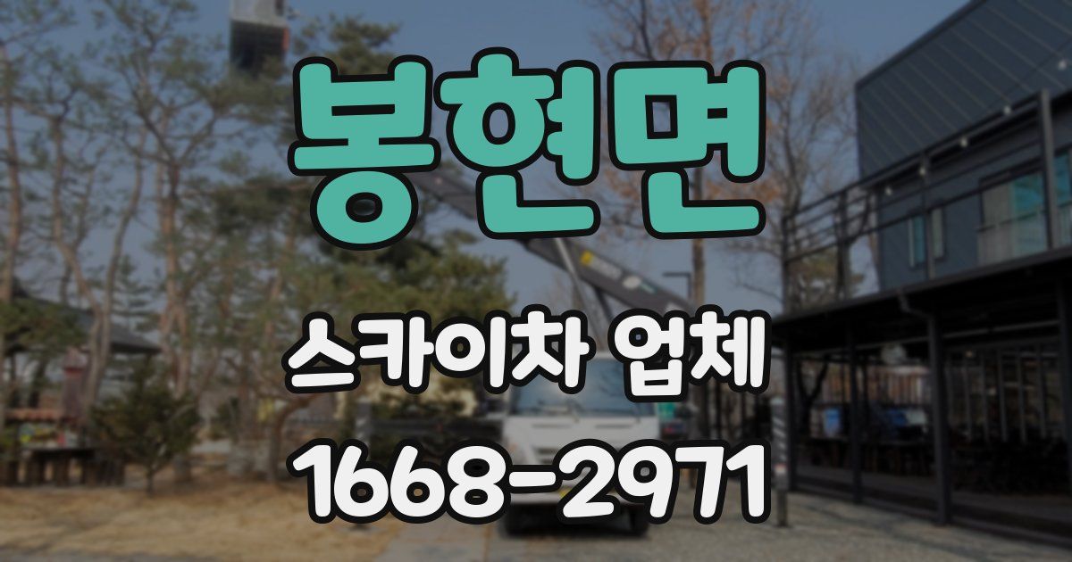 봉현면 스카이차 업체